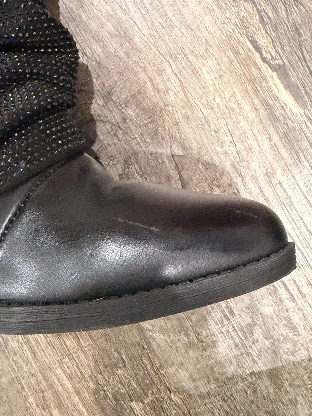 Steve Madden Black Embellished Mid-Calf Boots